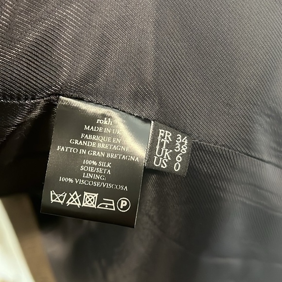 Rokh Checked Double Breasted Covertible Coat Size 0US - Picture 11 of 11